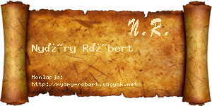 Nyáry Róbert névjegykártya