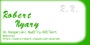 robert nyary business card